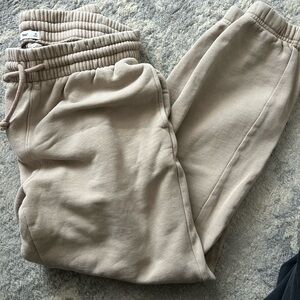 TNA Tan Sweatpants Relaxed Fit Elastic Waistband